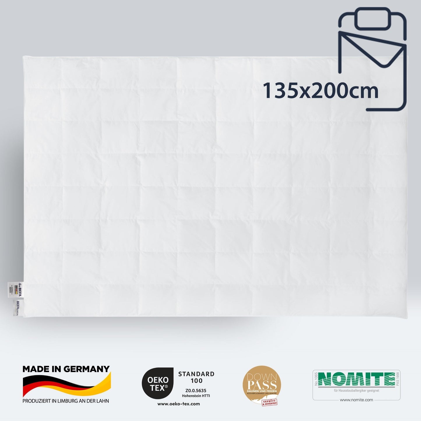 Daunendecke – 90% Daune, Winterdecke (2 Stück Set) - Verarbeitung | BEFA Limburg