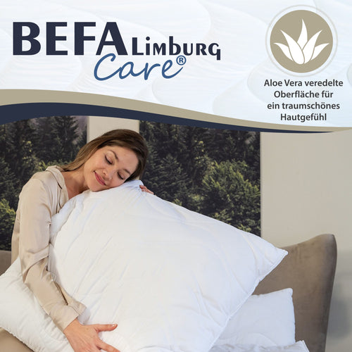 Bild 1 in Galerieansicht laden. Mikrofaser Kopfkissen mit Aloe Vera - 50 x 50 cm - Etikett | BEFA Limburg