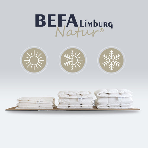 Bild 1 in Galerieansicht laden. Daunendecke – 90% Daune, Winterdecke (2 Stück Set) - Seitenansicht | BEFA Limburg