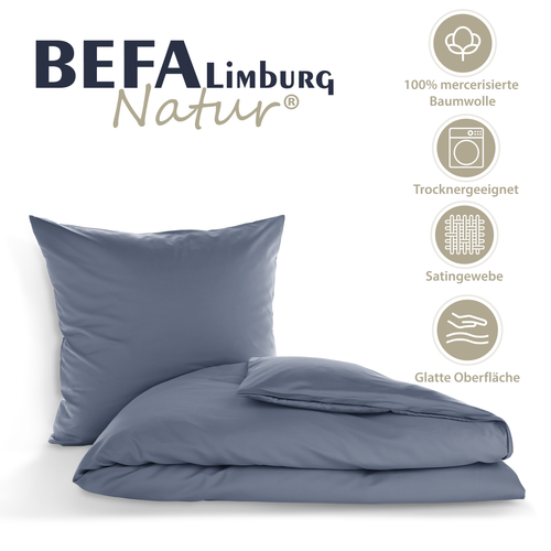 Bild 1 in Galerieansicht laden. Bettwäsche Made in Germany - Blau - Detailansicht | BEFA Limburg
