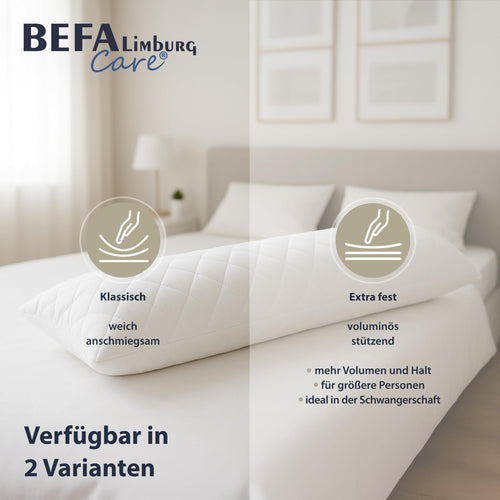 Bild 1 in Galerieansicht laden. Seitenschläferkissen 40x145 / Schwangerschaftskissen / Mittelfest - Etikett | BEFA Limburg
