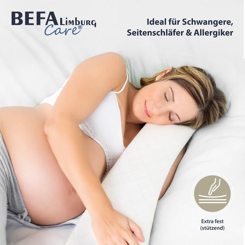 Bild 1 in Galerieansicht laden. Seitenschläferkissen 40x145 / Schwangerschaftskissen / Mittelfest - Nahaufnahme | BEFA Limburg