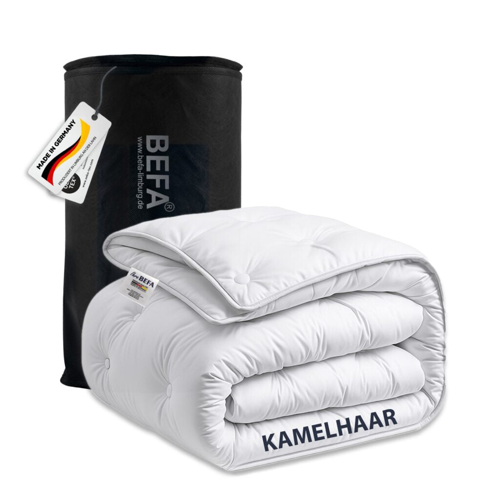 Kamelhaar Bettdecke - 100% Kamelhaarfüllung, Ganzjahr | BEFA Limburg