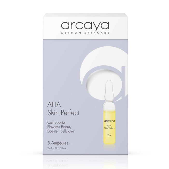 arcaya AHA Skin Perfect Ampullen – Fruchtsäurepflege für ein verfeinertes Hautbild, 5 × 2 ml