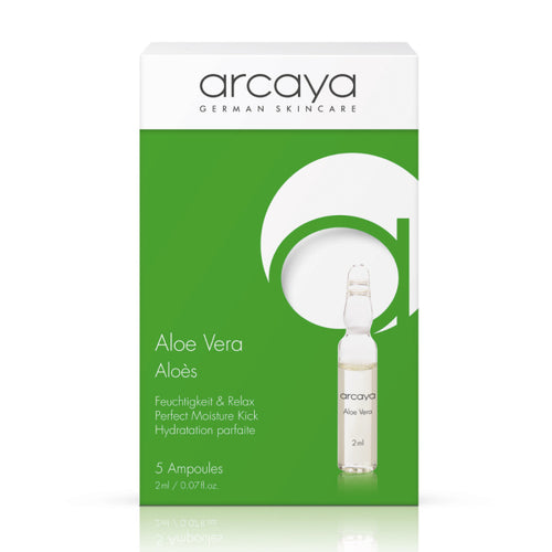 Bild 1 in Galerieansicht laden. arcaya Aloe Vera Ampullen, feuchtigkeitsspendende Ampullen für beruhigte Haut, 5 x 2 ml