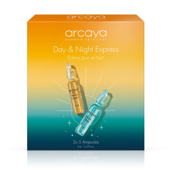 arcaya Day & Night Express Set, 10-Tage-Kur mit 2 x 5 Ampullen für Tag und Nacht