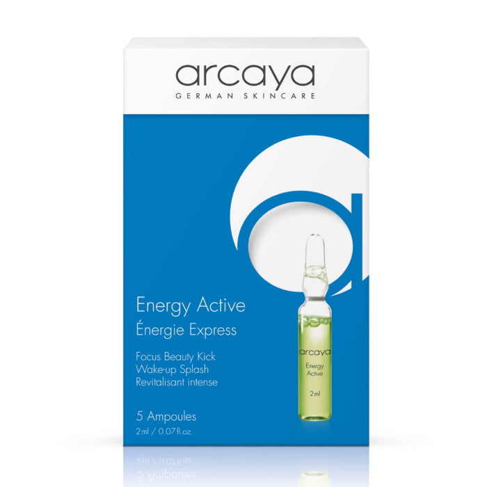 arcaya Energy Active Ampullen – revitalisierende Ampullen für müde und fahle Haut, 5 x 2 ml