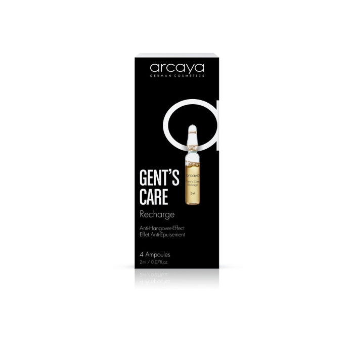 arcaya Gent’s Care Recharge Ampullen, Sonderpackung mit 4 Ampullen für Männerhaut