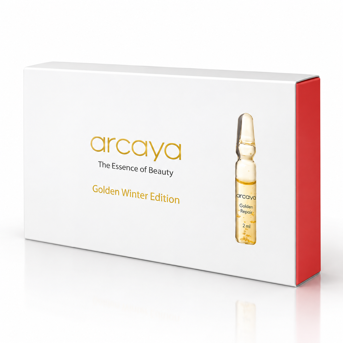 arcaya Golden Winter Edition, Ampullen-Set in weiß-roter Geschenkbox