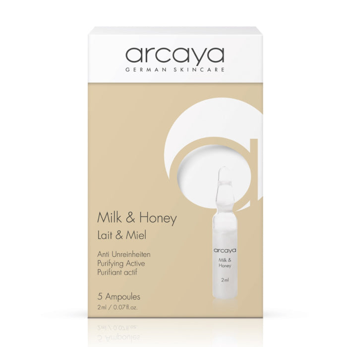 arcaya Milk & Honey Ampullen – Klärende Pflege für unreine Haut, 5 × 2 ml
