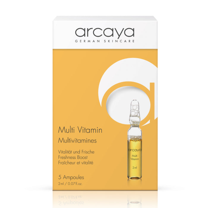 arcaya Multi Vitamin Ampullen – Vitaminpflege für müde und beanspruchte Haut, 5 x 2 ml
