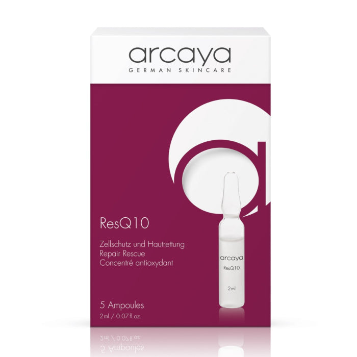 arcaya ResQ10 Ampullen – Anti-Aging-Pflege mit Coenzym Q10 für reife Haut, 5 × 2 ml
