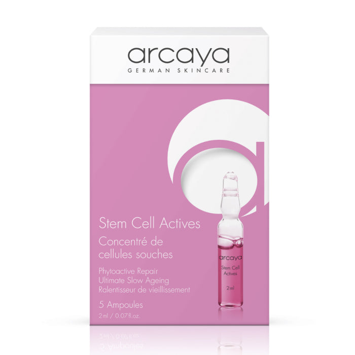 arcaya Stem Cell Actives Ampullen, regenerierende Pflege für reife und anspruchsvolle Haut, 5 x 2 ml