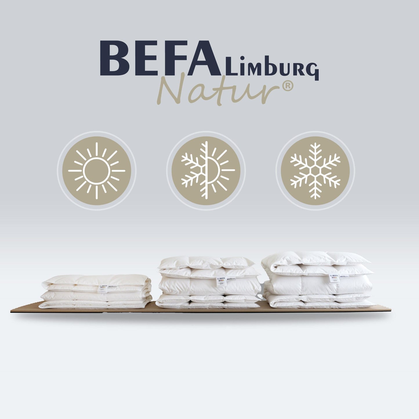 Gänsedaunendecke – 90% Gänsedaune - Winterdecke - Seitenansicht | BEFA Limburg
