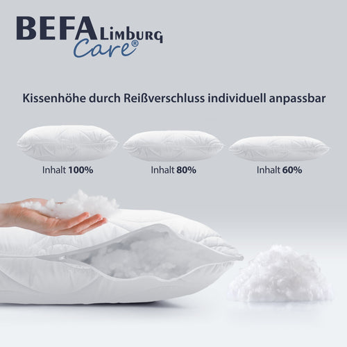 Bild 1 in Galerieansicht laden. Mikrofaser Kopfkissen mit Aloe Vera - 60x60 cm - Verarbeitung | BEFA Limburg