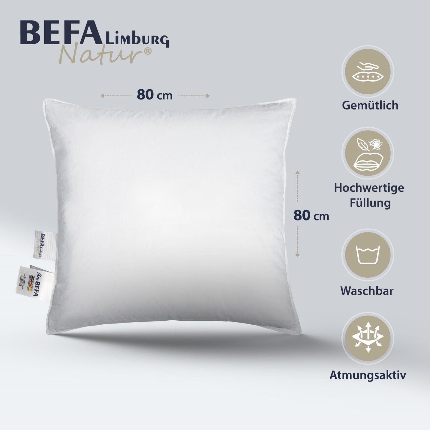 Daunenkissen - 60% Daunen - Füllung | BEFA Limburg